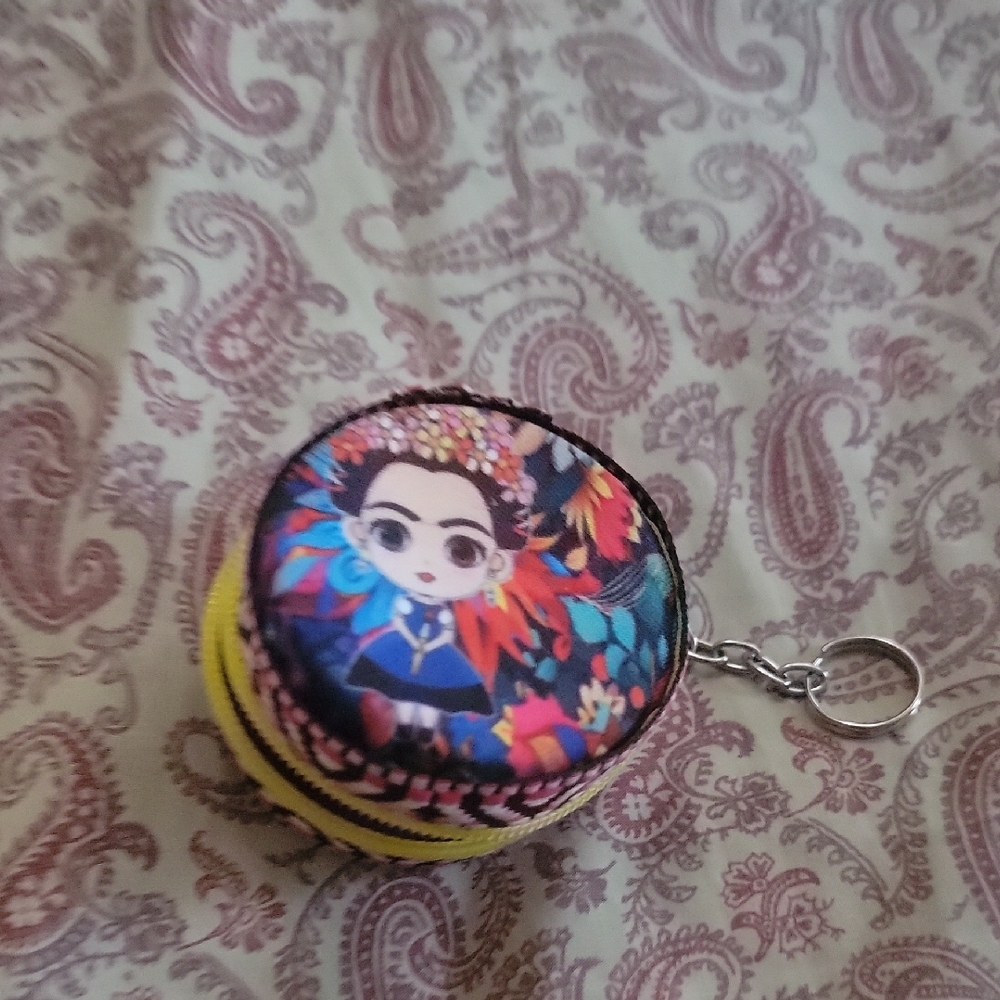 Vibrant Character Keychain Pouch